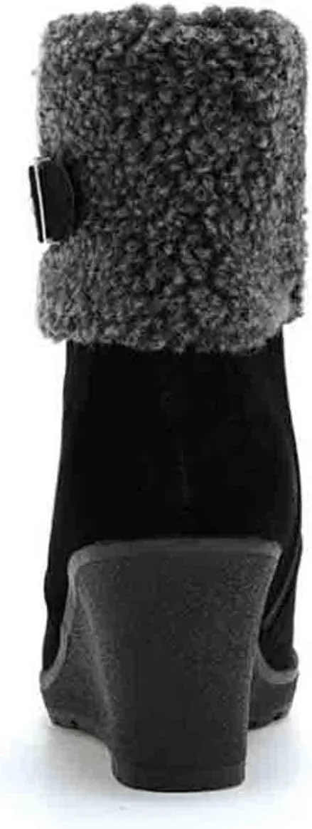 Womens Snow Boots Waterproof Insulated Pull on Womens Winter Boots Wide Womens Wide Width Wide Calf Snow Boots Womens Waterproof Ankle Boots for Walking Womens Winter Ankle Boots Slip on