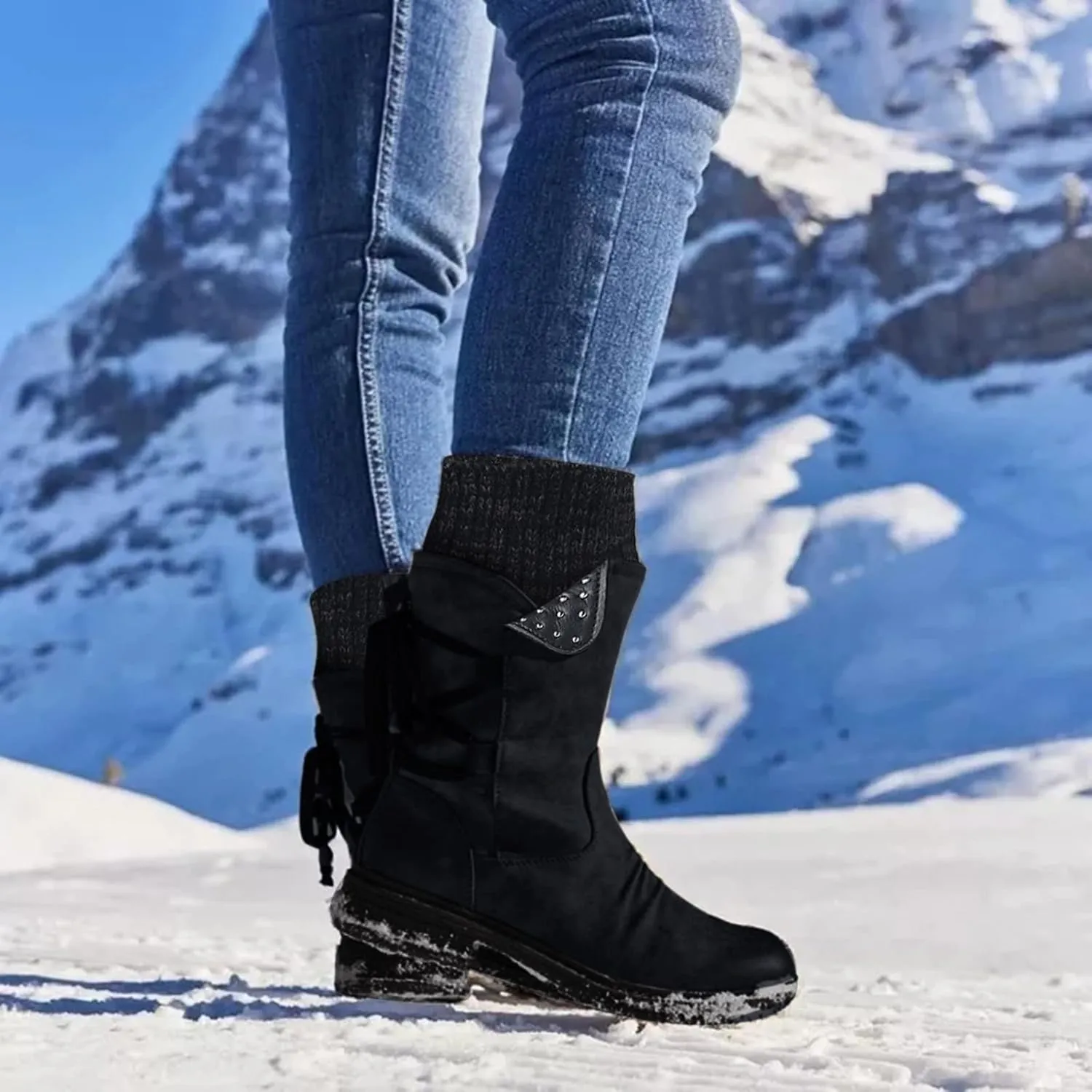 Womens Snow Boots Waterproof Insulated Slip ons Snowboard Boots Womens 9.5 White Women's Ankle Winter Boots Wide Width Size 11 Womens Winter Fur Lined Boots Snow Boots for Wide Feet Women