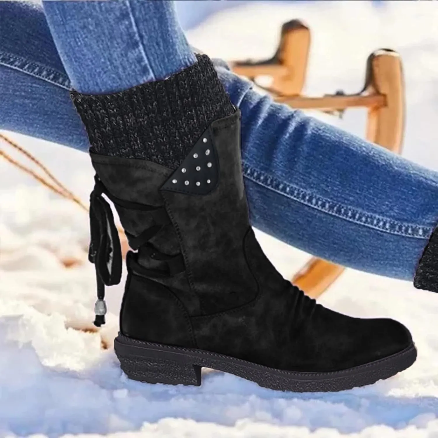 Womens Snow Boots Waterproof Insulated Slip ons Snowboard Boots Womens 9.5 White Women's Ankle Winter Boots Wide Width Size 11 Womens Winter Fur Lined Boots Snow Boots for Wide Feet Women