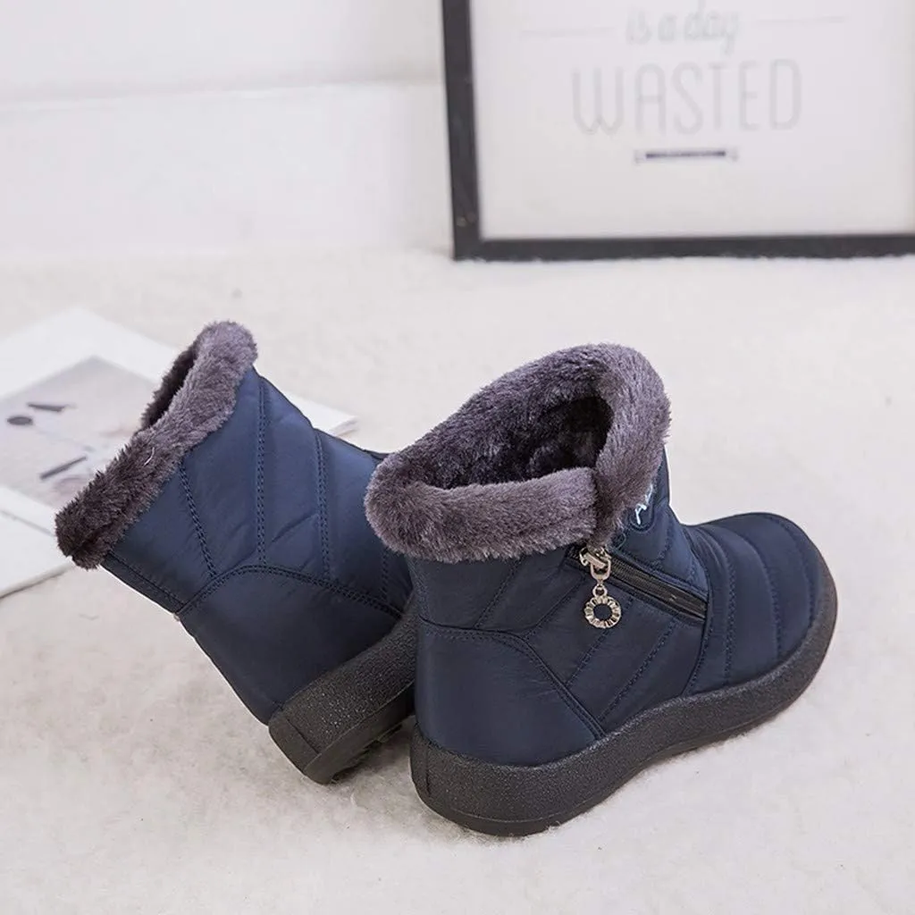 Womens Snow Boots Waterproof Insulated Wide Woman Size 12 Wide Snow Boots Fuzzy Knee High Winter Boots for Women Cute Winter Women Boots Heel Wide Toe Box Women Winter Boot