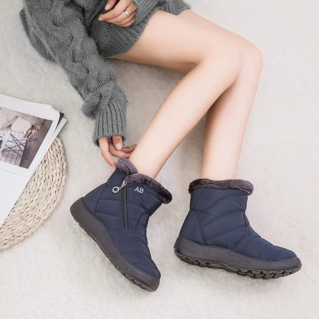 Womens Snow Boots Waterproof Insulated Wide Woman Size 12 Wide Snow Boots Fuzzy Knee High Winter Boots for Women Cute Winter Women Boots Heel Wide Toe Box Women Winter Boot