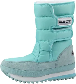 Women's Snow Boots Waterproof Platform Winter Boots Anti-slip Fur Lined Booties Lightweight Slip on Ankle Boots Comfortable Winter Shoes Trekking Shoes
