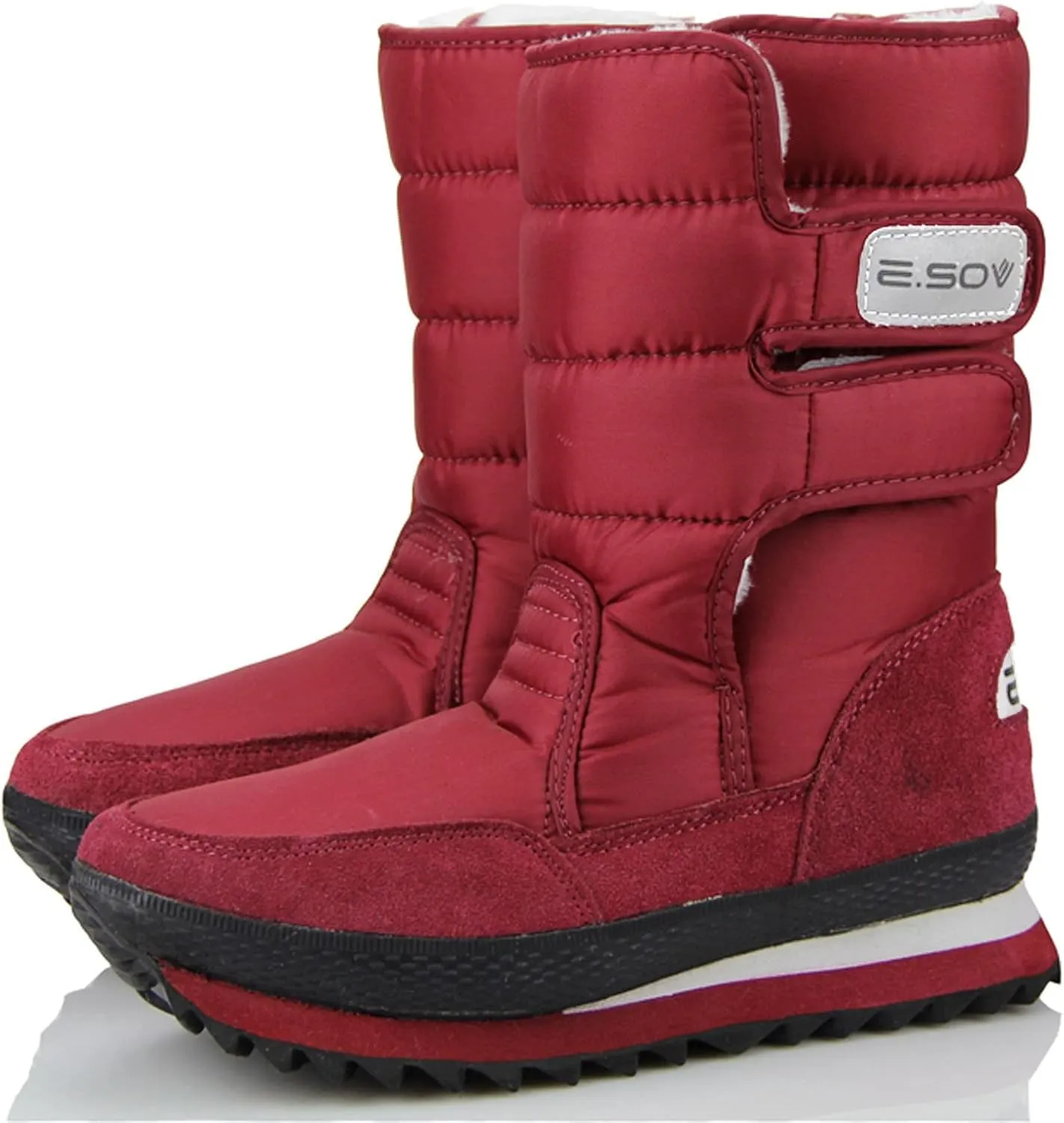 Women's Snow Boots Waterproof Platform Winter Boots Anti-slip Fur Lined Booties Lightweight Slip on Ankle Boots Comfortable Winter Shoes Trekking Shoes