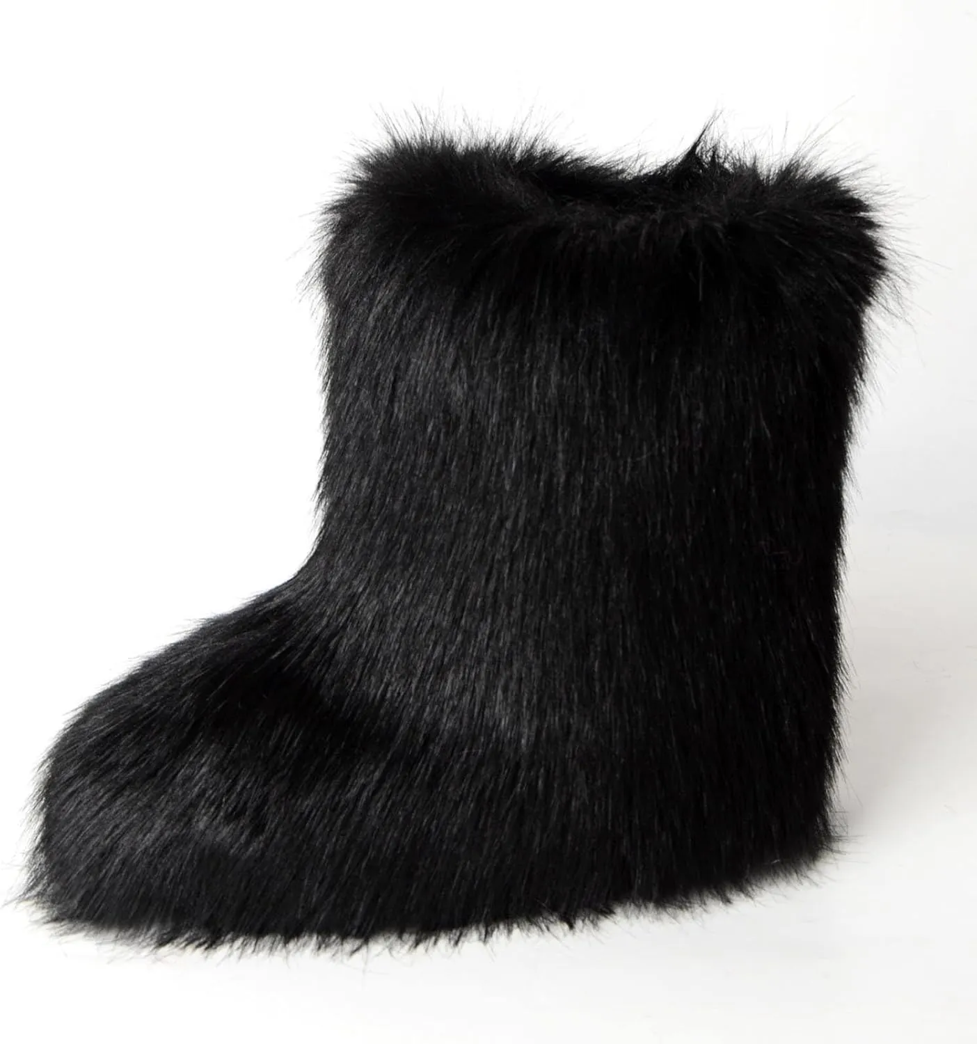 Womens Waterproof Winter Boots Slip on Womens Winter Snow Boots Warm Fur Lined Anti-Slip Ankle Womens Side Zipper Waterproof Winter Boots Outdoor Boots Women Botas De Mujer Para El Frio Con Tacon
