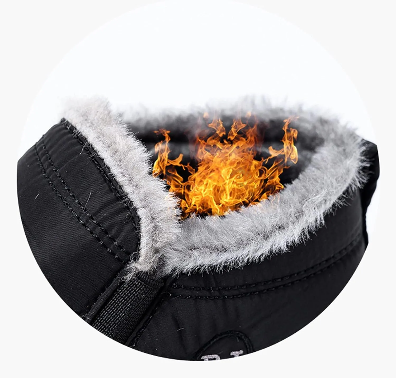 Womens Waterproof Winter Boots Wide Width Womens Snow Boots Size 12 Women's Winter Fur Boots Size 12 Wide Width Outdoor Boots Women Warm Botas Largas De Mujer Para OtoO-Invierno