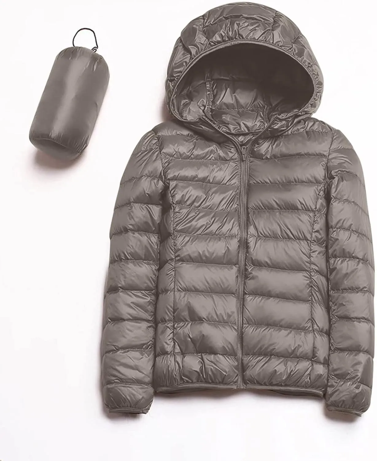 Women's Winter Puffer Coat Warm Lightweight Down Jacket with Hood Water-Resistant Ski Coat Full Zip Outwear Jackets Coat