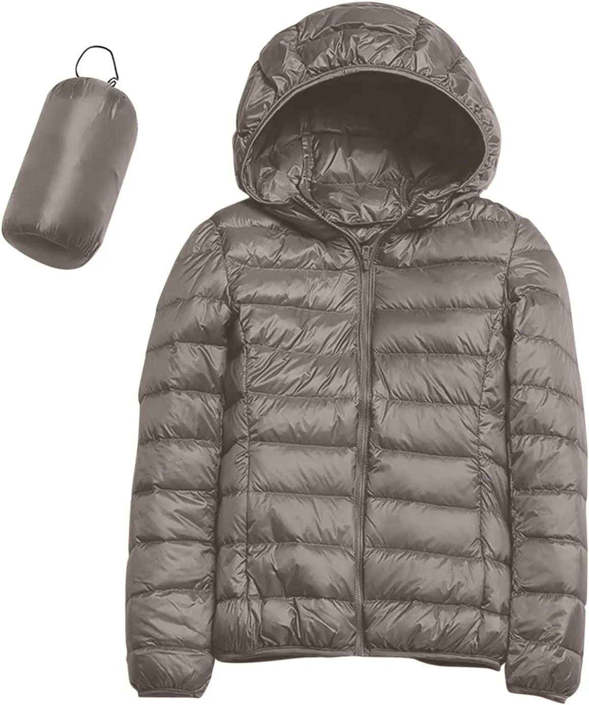 Women's Winter Puffer Coat Warm Lightweight Down Jacket with Hood Water-Resistant Ski Coat Full Zip Outwear Jackets Coat