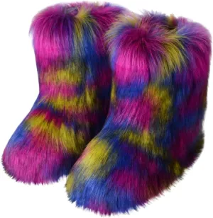 Womens Winter Snow Boots Wide Width Women Snow Boots Tall Women Winter Boots Slip on 8.5 Winter Dress Boots for Women Low Heel Botas Para Trabajo De Invierno Mujeres