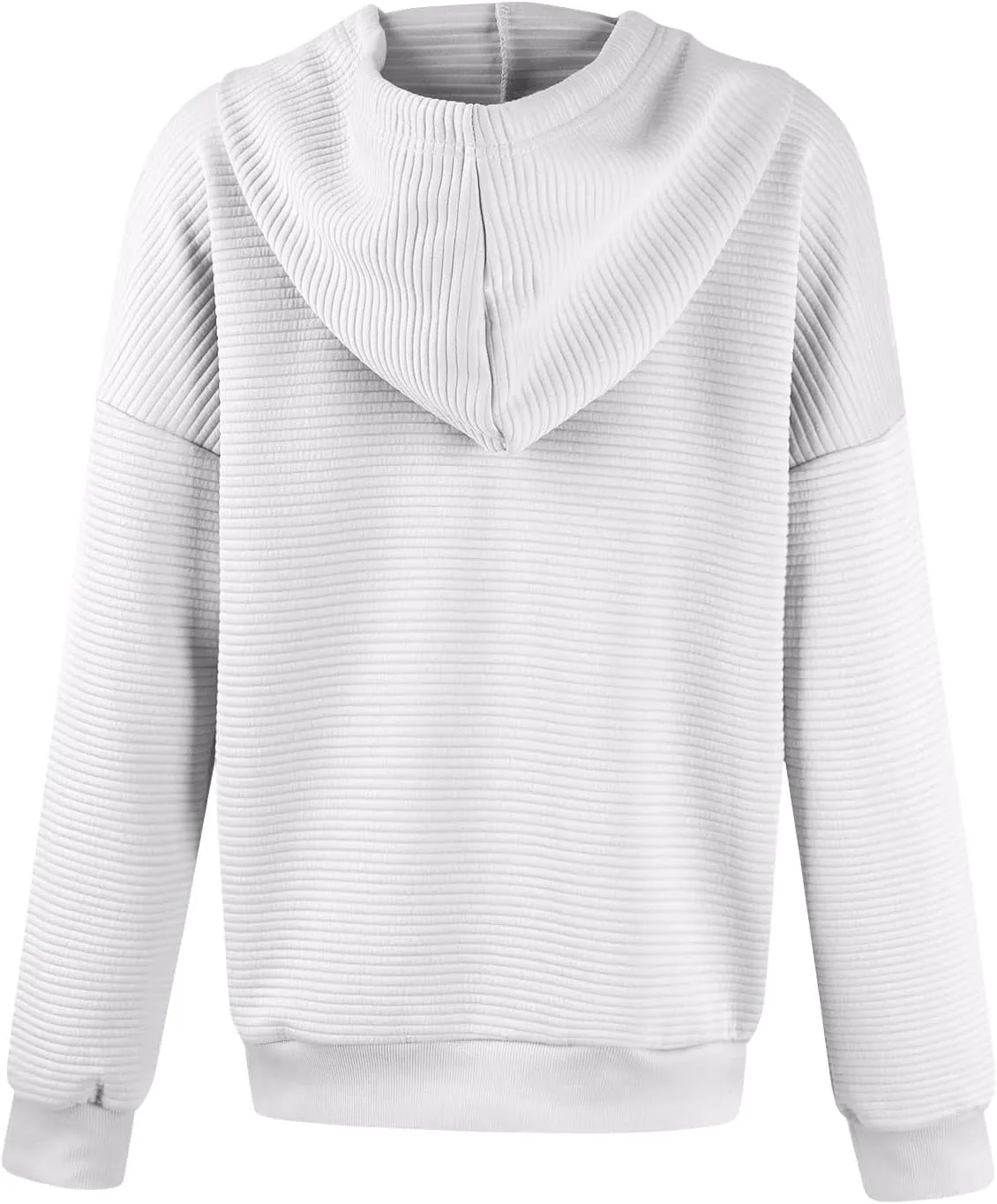 Womens Zip Up Hoodie Waffle Knit Clothes Oversized Sweatshirt Fall Fashion Long Sleeve Jacket With Pockets