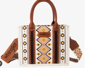 Wrangler Southwestern Small Canvas Tote - Coffee
