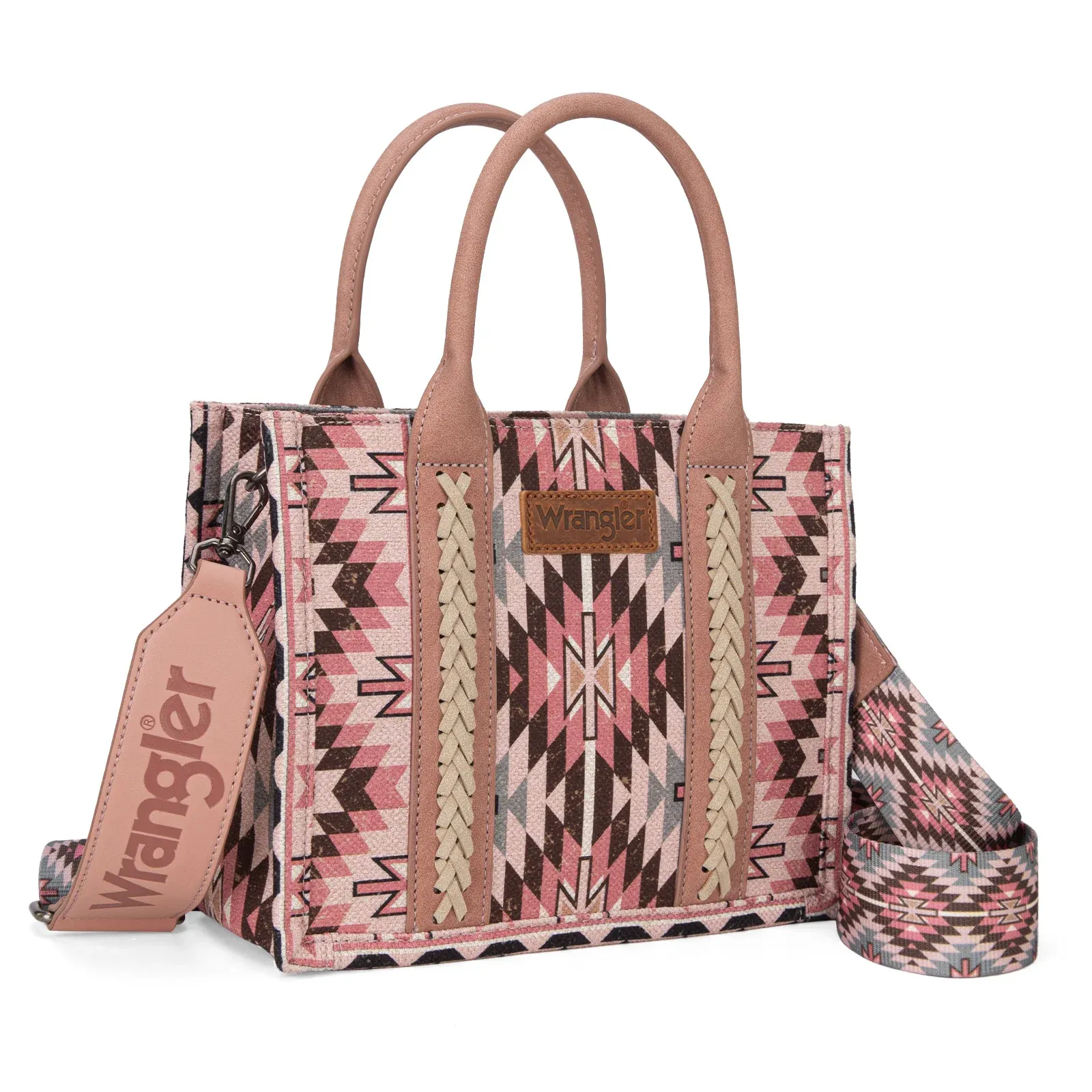 Wrangler Southwestern Small Canvas Tote pink