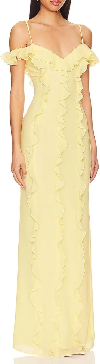 Y2k Boho Maxi Dress Floral Sheer Tiered Ruffle Cami Long Dress Summer Smocked Beach Flowy Sundress