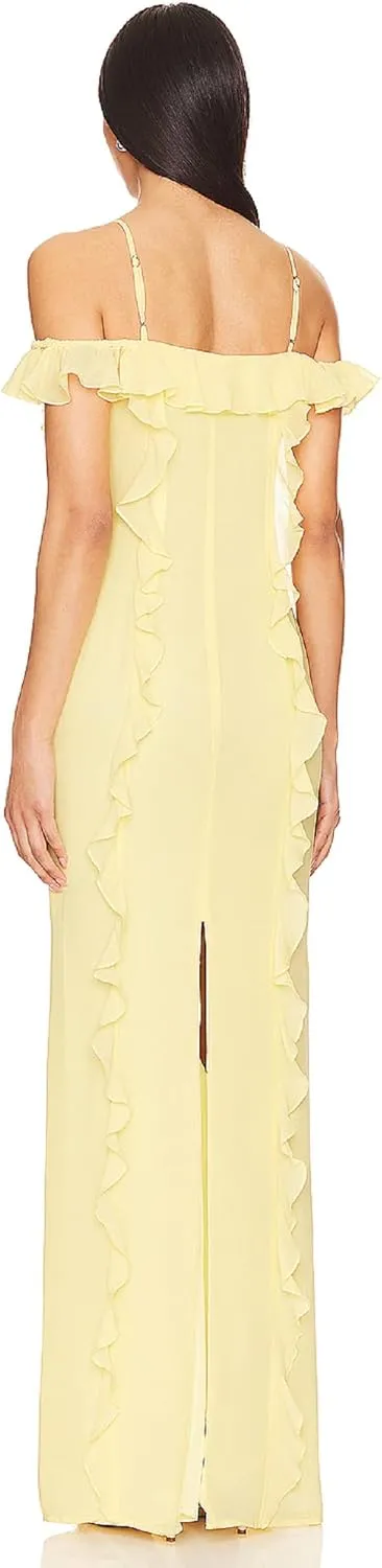 Y2k Boho Maxi Dress Floral Sheer Tiered Ruffle Cami Long Dress Summer Smocked Beach Flowy Sundress