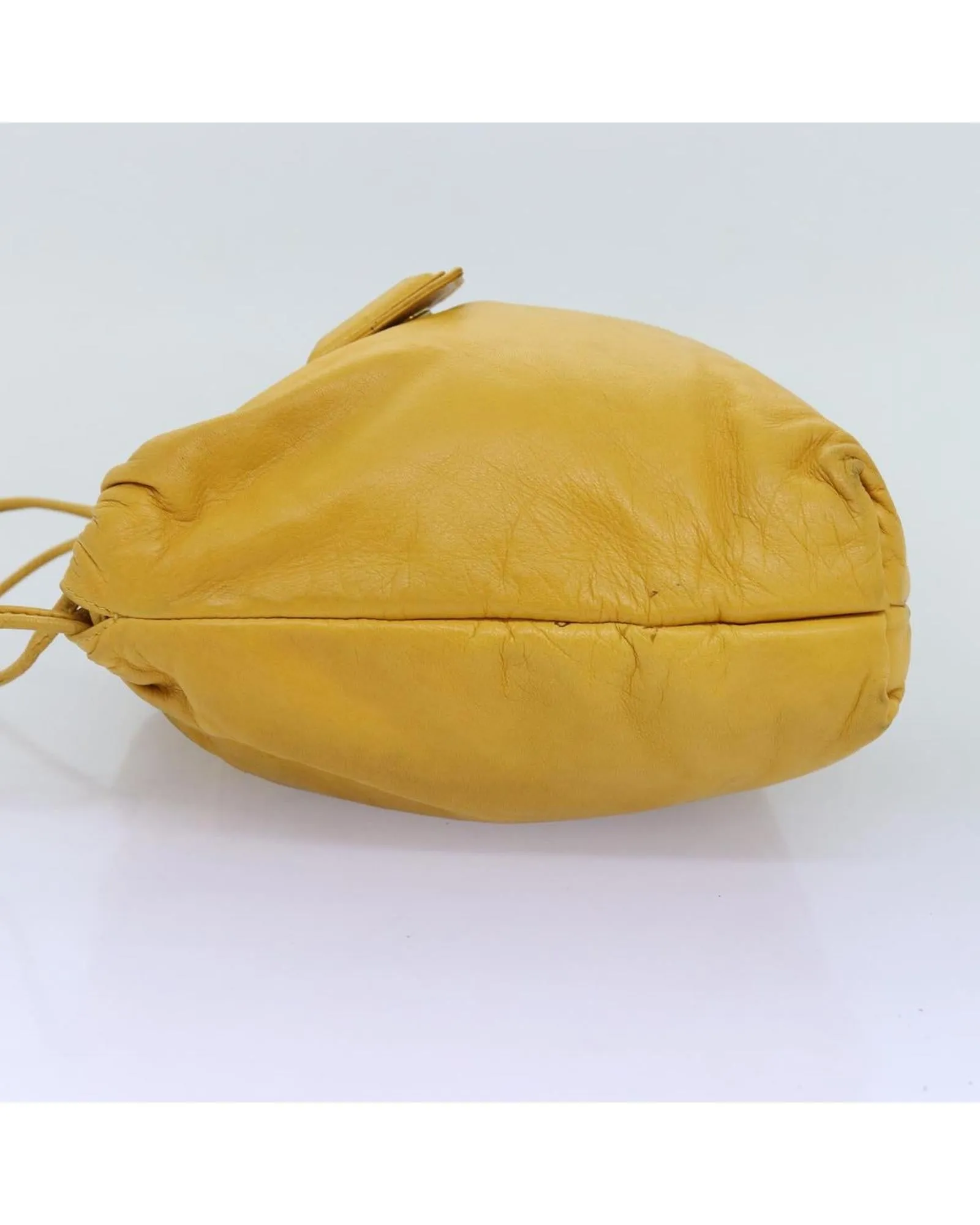 Yellow Leather Shoulder Bag by LOEWE