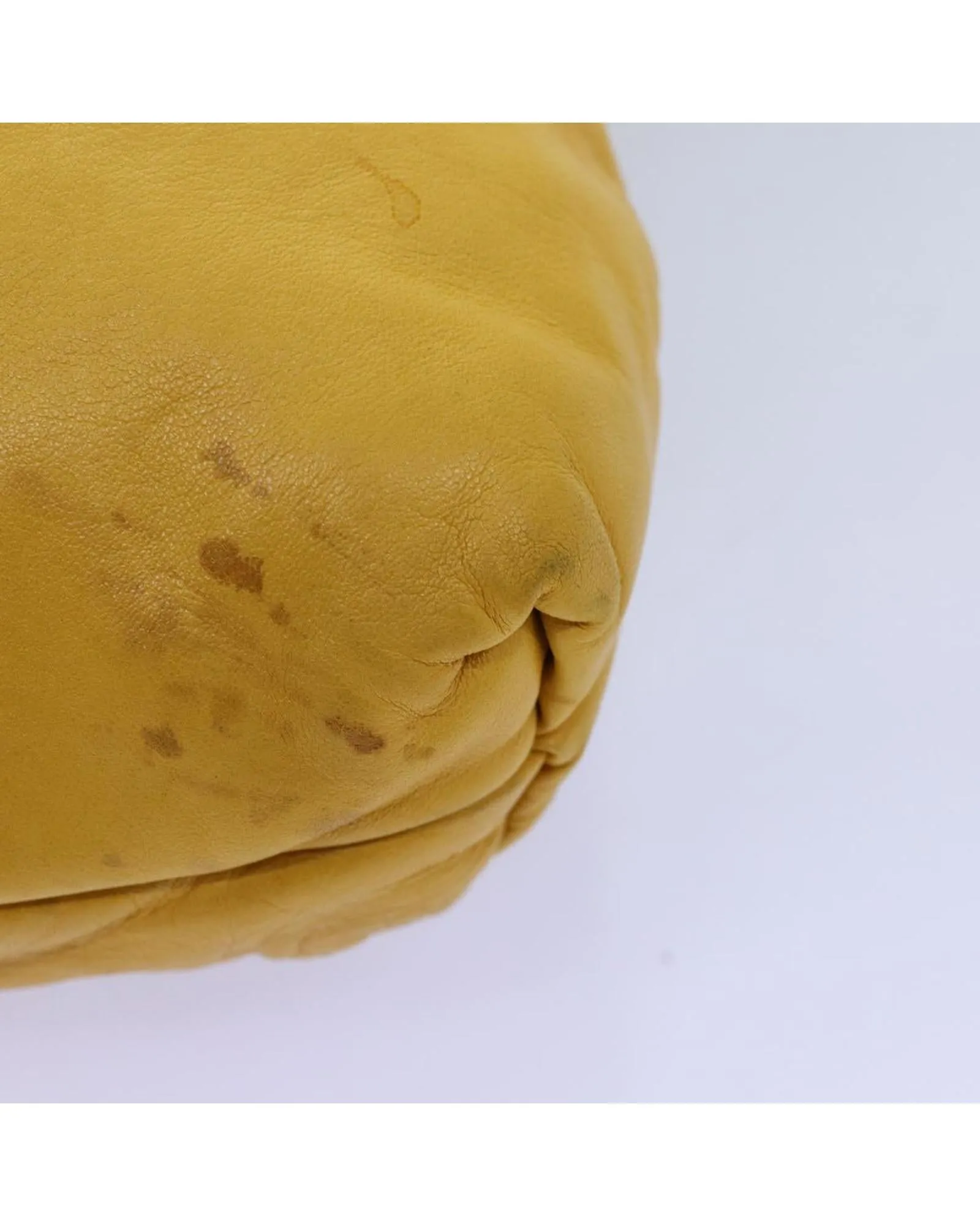 Yellow Leather Shoulder Bag by LOEWE