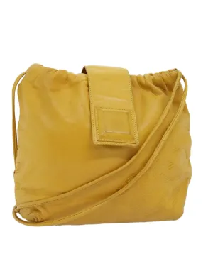 Yellow Leather Shoulder Bag by LOEWE