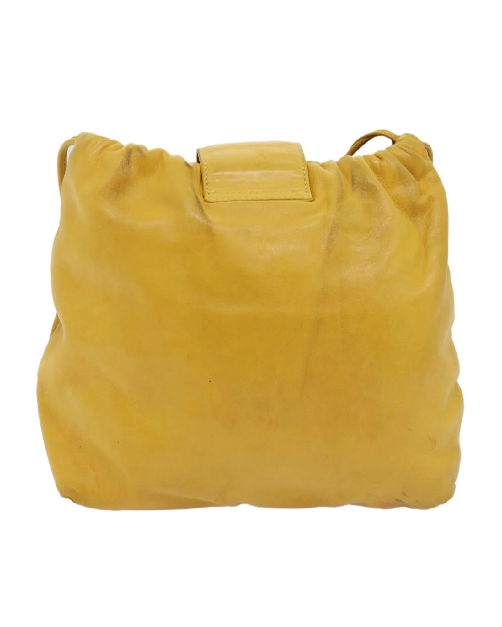 Yellow Leather Shoulder Bag by LOEWE