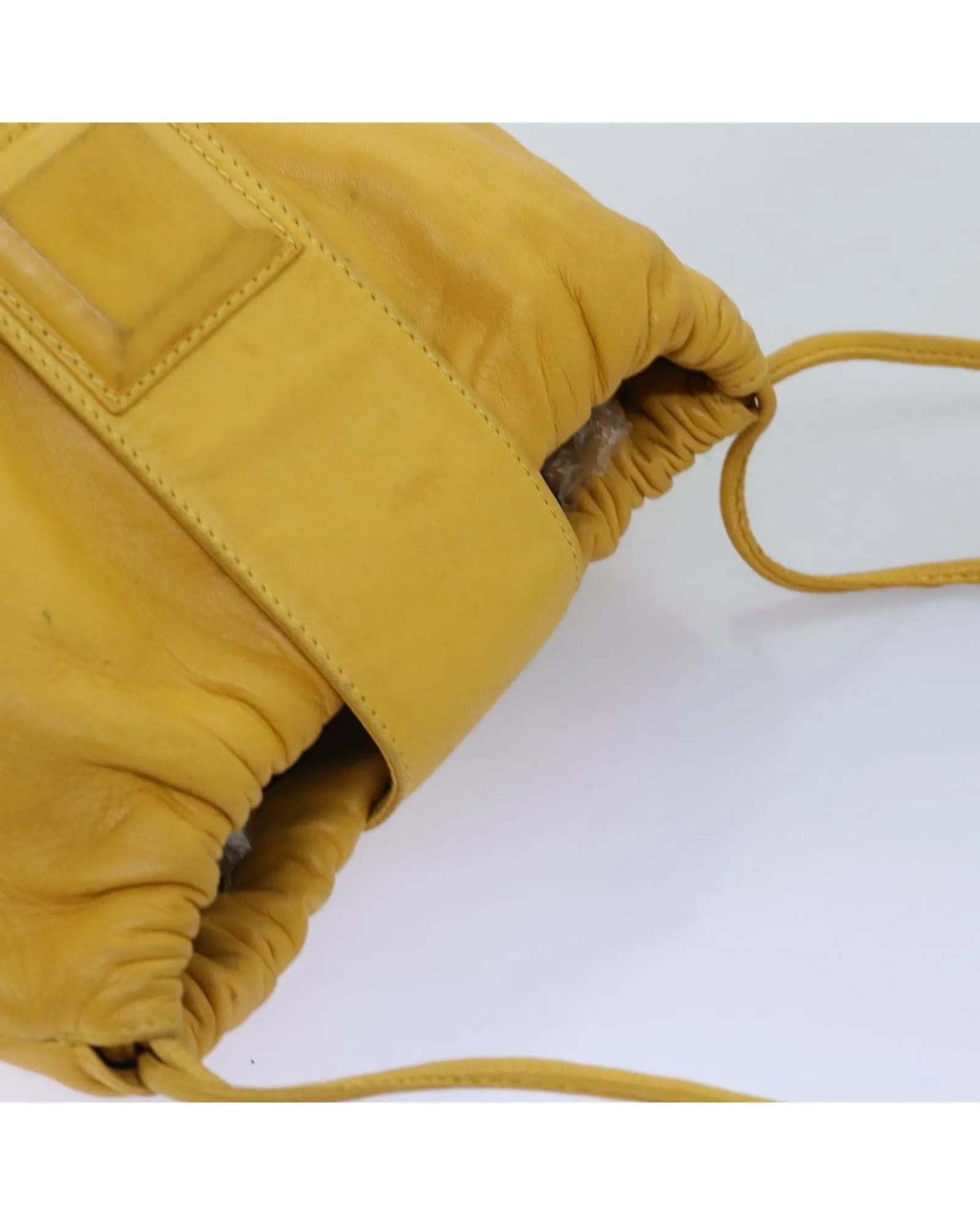 Yellow Leather Shoulder Bag by LOEWE