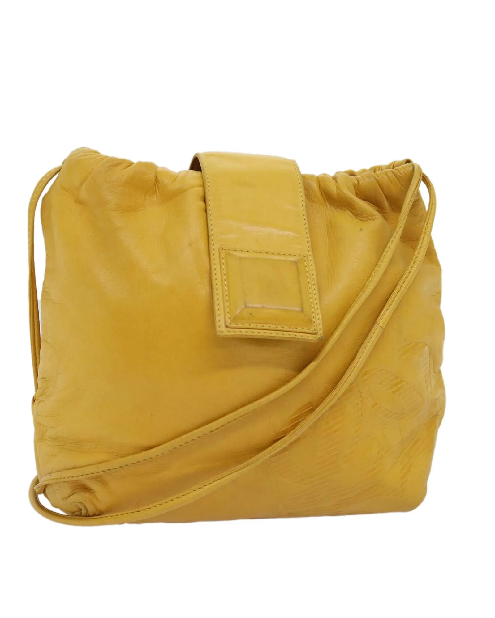 Yellow Leather Shoulder Bag by LOEWE