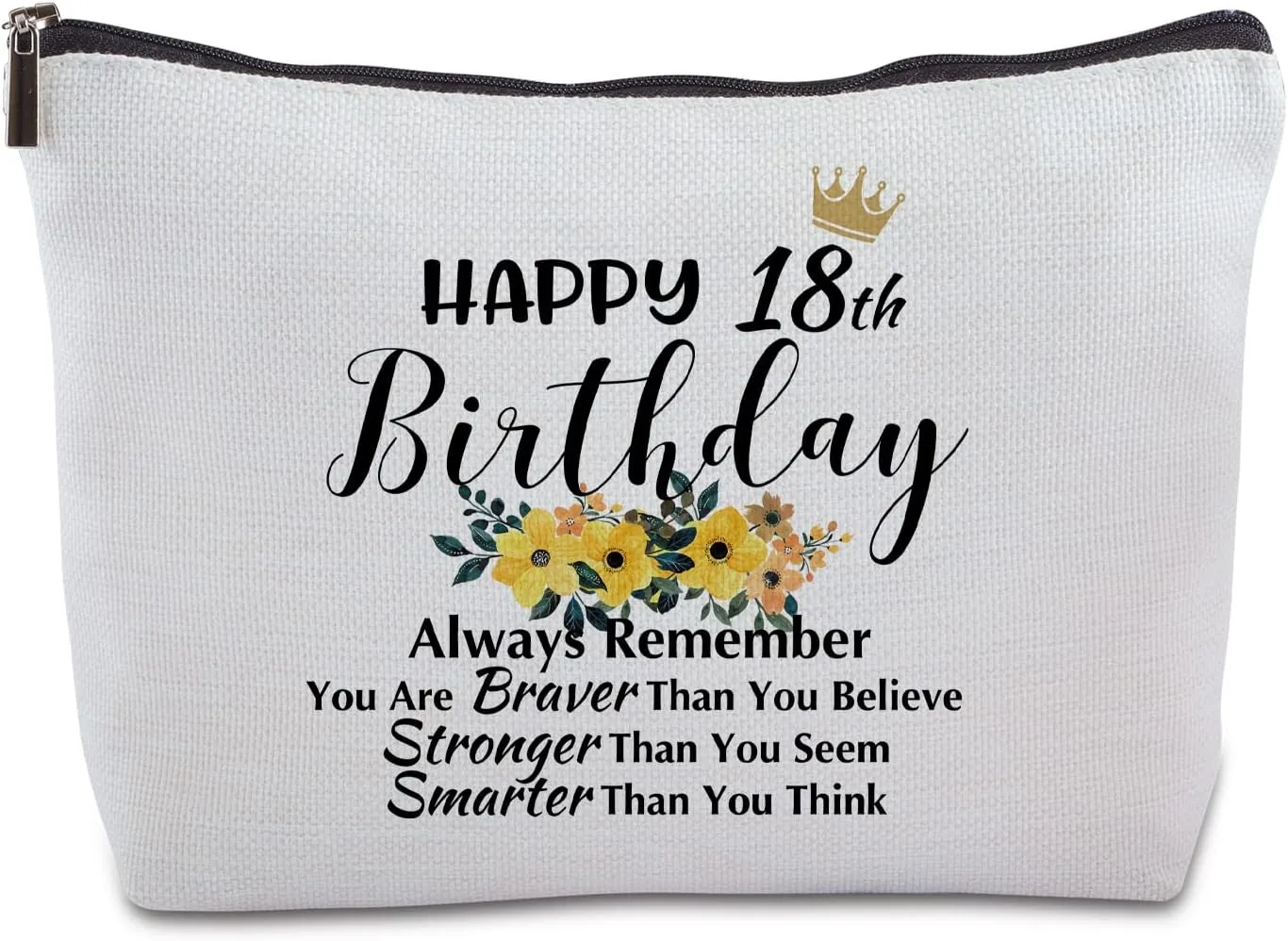 Zipper Cosmetic Travel Bag - 18th Birthday Gift for Her